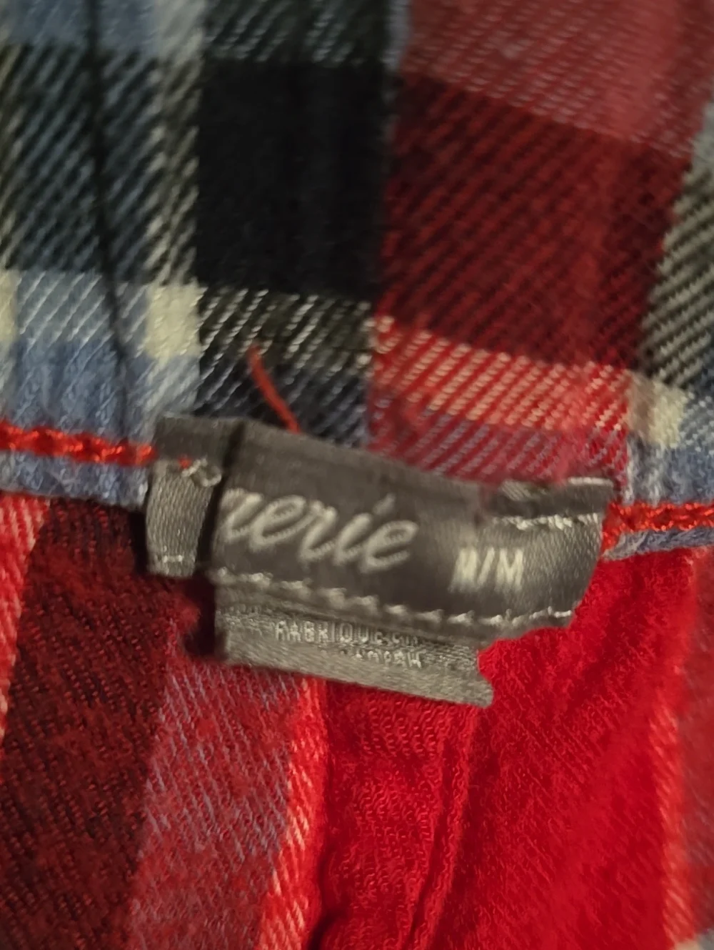 Aerie Red Plaid Flannel Pajama Pants Comfy Lounge Sleepwear Drawstring Size M